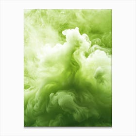 Green Ink Art Canvas Print