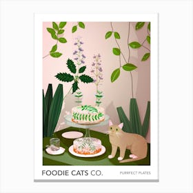 Foodie Cats Co Cat And Jell O 1 Canvas Print