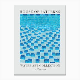 House Of Patterns La Piscine Water 2 Canvas Print