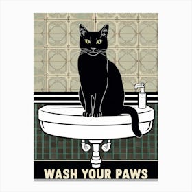 Wash Your Paws 18 Canvas Print