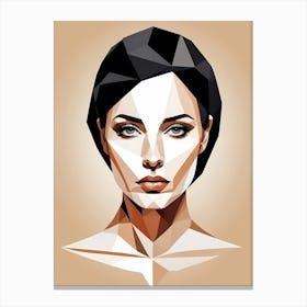 Minimalism Geometric Woman Portrait Pop Art (33) Canvas Print