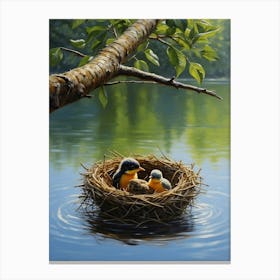 Floating Birds Nest Canvas Print