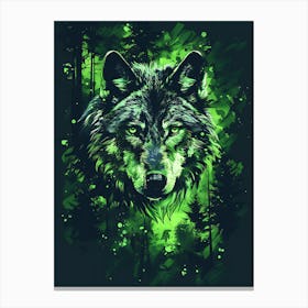 Wolf In The Jungle 18 Canvas Print