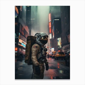 Astronaut In New York City 2 Canvas Print