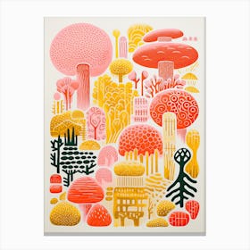 Nabana Gardens Abstract Riso Style 3 Canvas Print