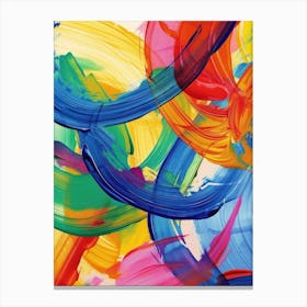 Rainbow Paint Brush Strokes 2 Canvas Print