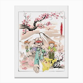 Pokemon Cherry Blossom Canvas Print