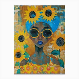 Sunflower Girl 22 Canvas Print