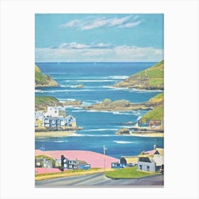 Crantock Beach Cornwall 70's Canvas Print