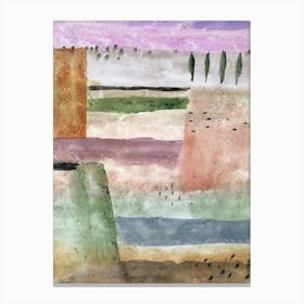 Paul Klee - Landscape With Poplars Canvas Print