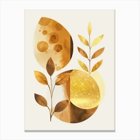 Abstract Gold Leaves 2 Canvas Print