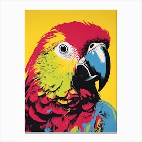 Andy Warhol Style Bird Parrot 3 Canvas Print
