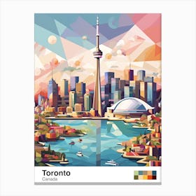 Toronto, Canada, Geometric Illustration 3 Poster Canvas Print
