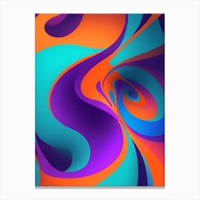 Abstract Colorful Waves Vertical Composition 27 Canvas Print