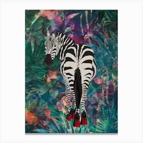 Zebra Heels Tropical Jungle Canvas Print