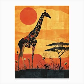 Giraffe In Africa Canvas Print