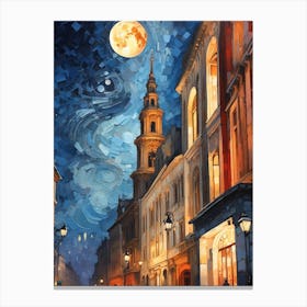 Starry Night In The City Canvas Print