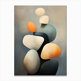 Pebbles Geometric Abstract Art Canvas Print