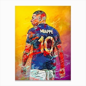 Kylian Mbappé France 3 Canvas Print