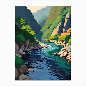 River In The Mountains Canvas Print