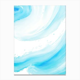 Blue Ocean Wave Watercolor Vertical Composition 85 Canvas Print