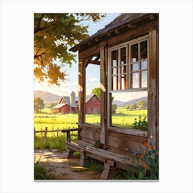 Barn In The Countryside 2 Canvas Print