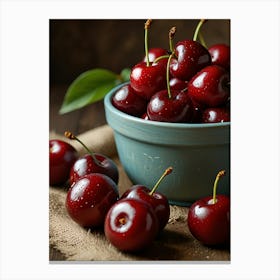 Cherry In A Bowl Canvas Print