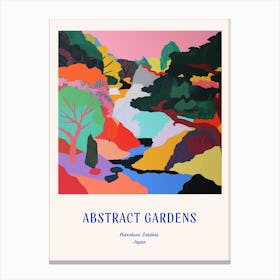 Colourful Gardens Kenrokuen Gardens Japan 2 Blue Poster Canvas Print