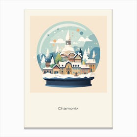 Chamonix France 2 Snowglobe Poster Canvas Print