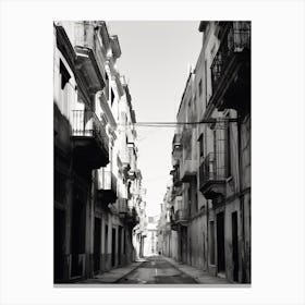 Palermo, Italy, Black And White Photography 1 Canvas Print