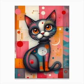 Starlight Sentinel: The Cosmic Cat Canvas Print