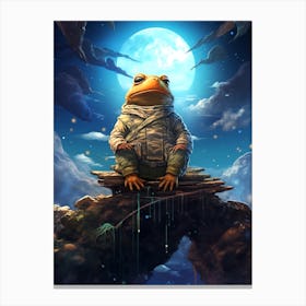 Frog In Space Canvas Print