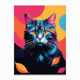 Colorful Cat 12 Canvas Print