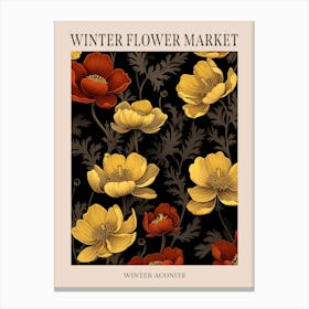 Winter Aconite 2 Winter Flower Market Poster Canvas Print