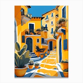 Summer In Positano Painting (273) Canvas Print