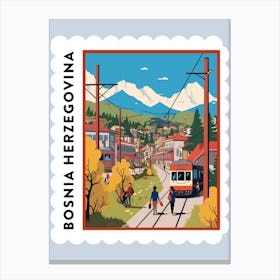 Bosnia Herzegovina 1 Travel Stamp Poster Canvas Print