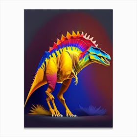 Velocisaurus Primary Colours Dinosaur Canvas Print