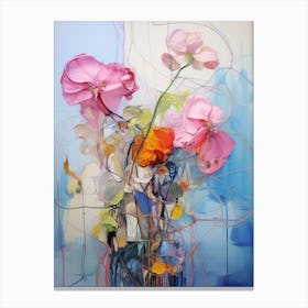 Abstract Flower Painting Veronica Flower 1 Canvas Print