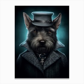Gangster Dog Scottish Terrier 3 Canvas Print