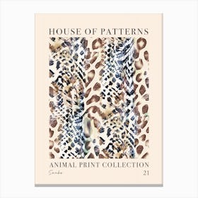 House Of Patterns Snake Animal Print Pattern 4 Canvas Print