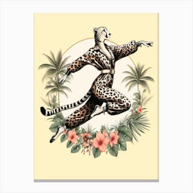 Cheetah Kung Fu Fighting Canvas Print