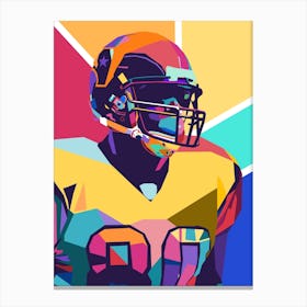 American Football Pop Art 21 Canvas Print