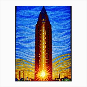 Sun Rises Over The Tower Canvas Print