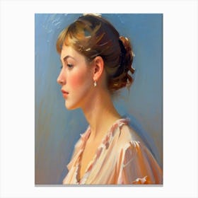 Woman In Profile Canvas Print