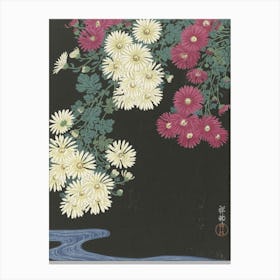 Japanese Ukiyo-E Chrysanthemums Canvas Print