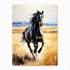 Horse Galloping Canvas Print