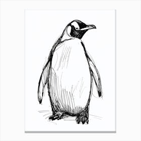 B&W Emperor Penguin Canvas Print