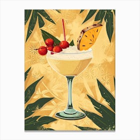 Art Deco Piña Colada Canvas Print