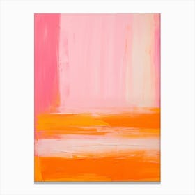 Pink And Orange Abstract Painting Canvas Print