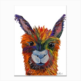 Colourful Alpaca painting Canvas Print